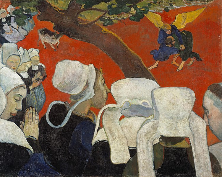 Gauguin: Vision après le sermon ou Lutte de Jacob avec l'ange